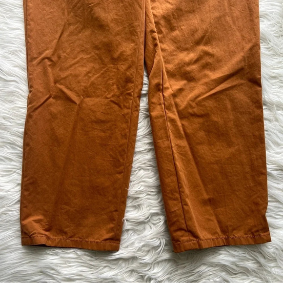 NWOT Lafayette 148 New York Clinton Ankle Pants Cotton Blend Rich Clay Brown 12 - Picture 3 of 11